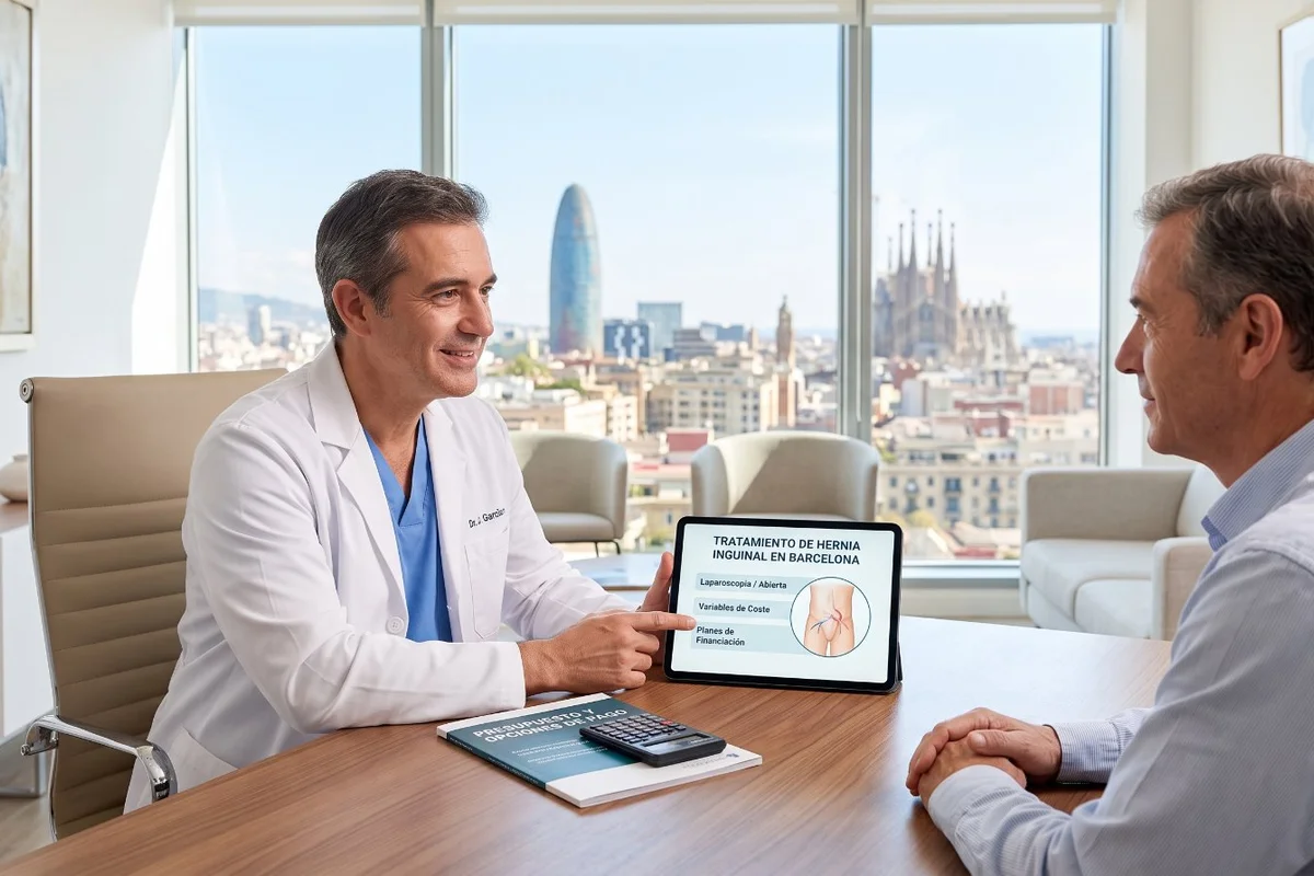 ¿Cuánto cuesta operarse de hernia inguinal en Barcelona en 2026? Precio cerrado y qué incluye